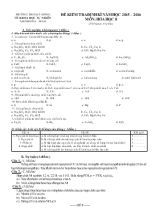Đề kiểm tra định kì năm học 2015  2016 môn Hóa học 8 (thời gian 45 phút)